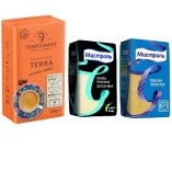 Кофе молотый, манная крупа и пшено